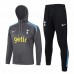 Tottenham Hotspur Mens Grey Training Hooded Technical Soccer Tracksuit 2024