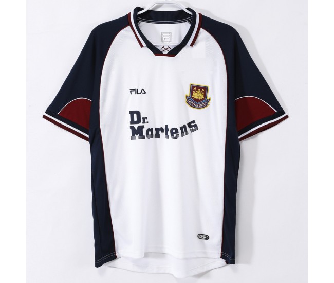West Ham United Men Away Retro Soccer Jersey 1999