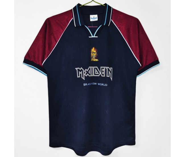 West Ham United Men Home Maiden Retro Soccer Jersey 1999 West Ham United Men Home Maiden Retro Soccer Jersey 1999