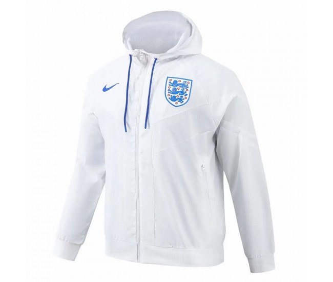 England Mens Hooded Windbreaker Soccer Jacket 2024