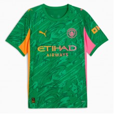 Manchester City Mens Goalkeeper Green Soccer Jersey 2025
