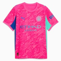 Manchester City Mens Goalkeeper Pink Soccer Jersey 2025