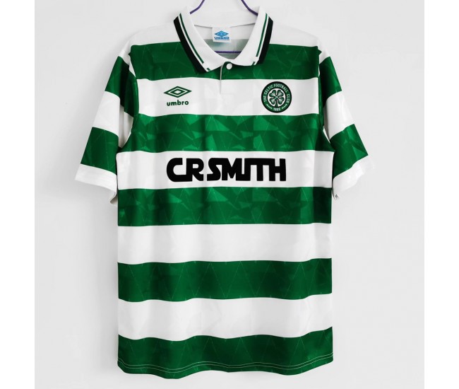 Celtic Glasgow Home Retro Soccer Jersey 1989