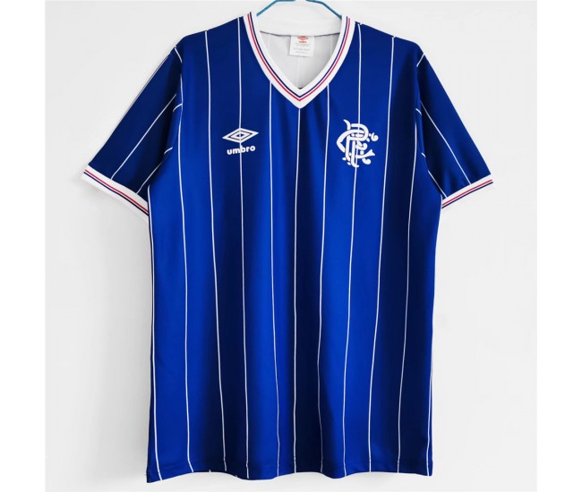 Rangers FC Home Retro Soccer Jersey 1982