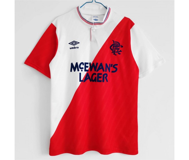 Rangers FC Away Retro Soccer Jersey 1987