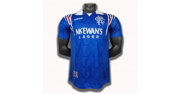 Rangers FC Men Home Retro Soccer Jersey 1996
