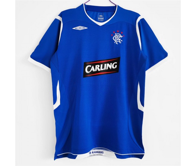 Rangers FC Home Retro Soccer Jersey 2008