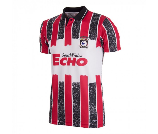 Cardiff City Mens Away Retro Soccer Jersey 1993