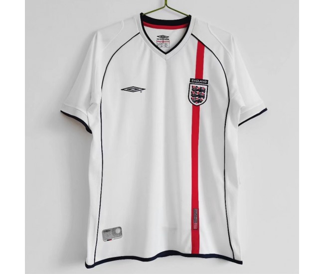 England Home Retro Soccer Jersey 2002 