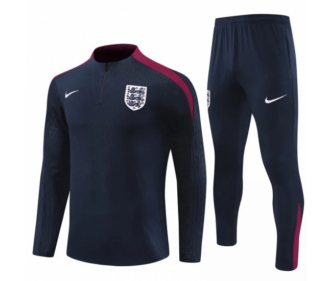 England Mens Navy Training Technical Soccer Tracksuit 2023