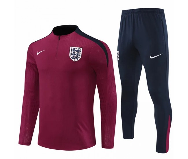 England Mens Red Training Technical Soccer Tracksuit 2023