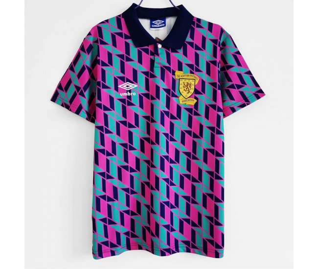 Scotland Away Retro Soccer Jersey 1988