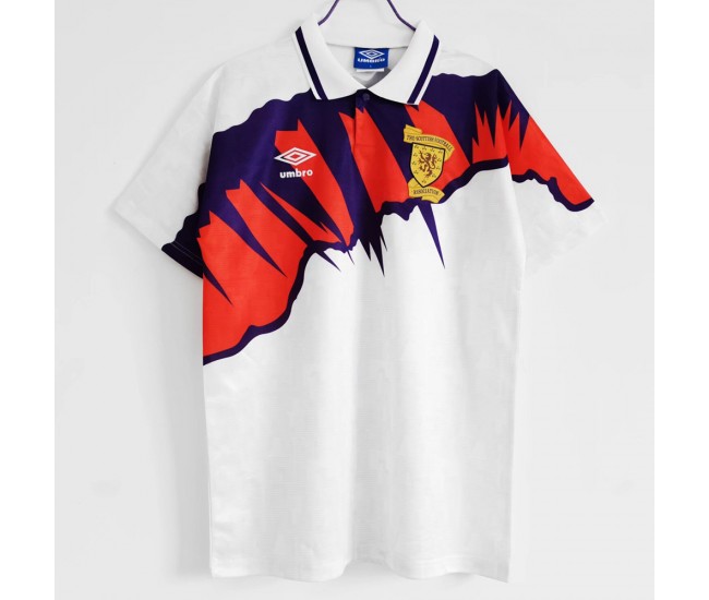 Scotland Away Retro Soccer Jersey 1991
