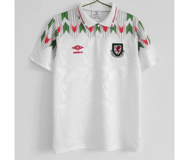 Wales Away Retro Soccer Jersey 1990
