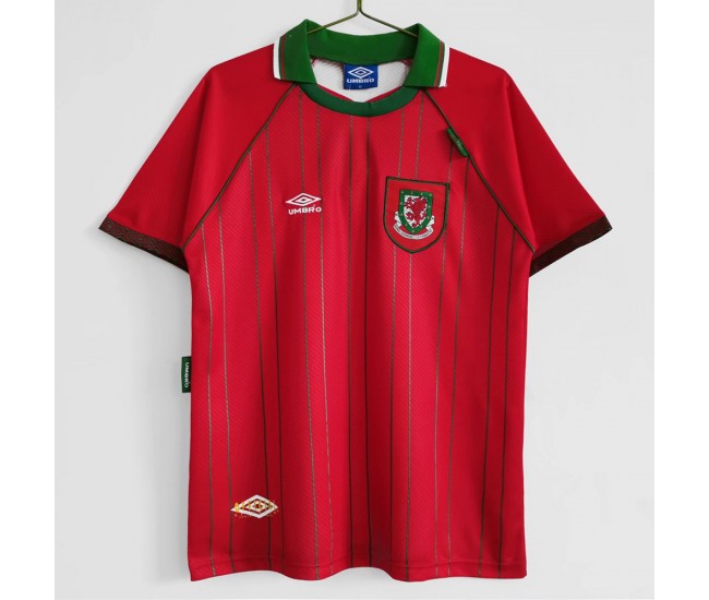 Wales Home Retro Soccer Jersey 1994